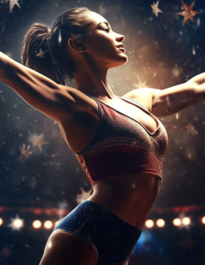 Miydi's image AI, using ChatGPT and MidJourney, delivers stunning visuals that perfectly represent the empowering world of sports, tailored to your unique athletic brand.