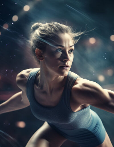 This stunning image was created using the advanced AI of Miydi and ChatGPT, providing a perfect representation of the potential for athletes to unlock their full capabilities.